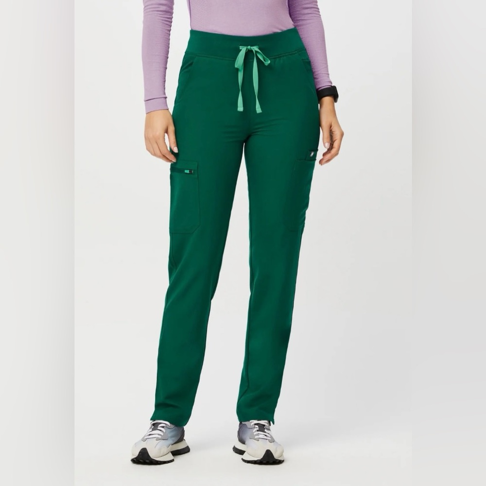 Figs Hunter Green High Waisted Yola Size Small